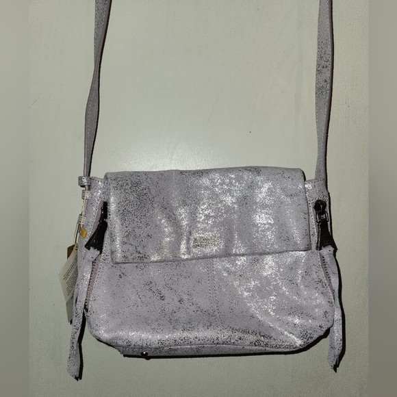 Aimee Kestenberg iridescent metallic light purple silver Bali crossbody … - Picture 4 of 9
